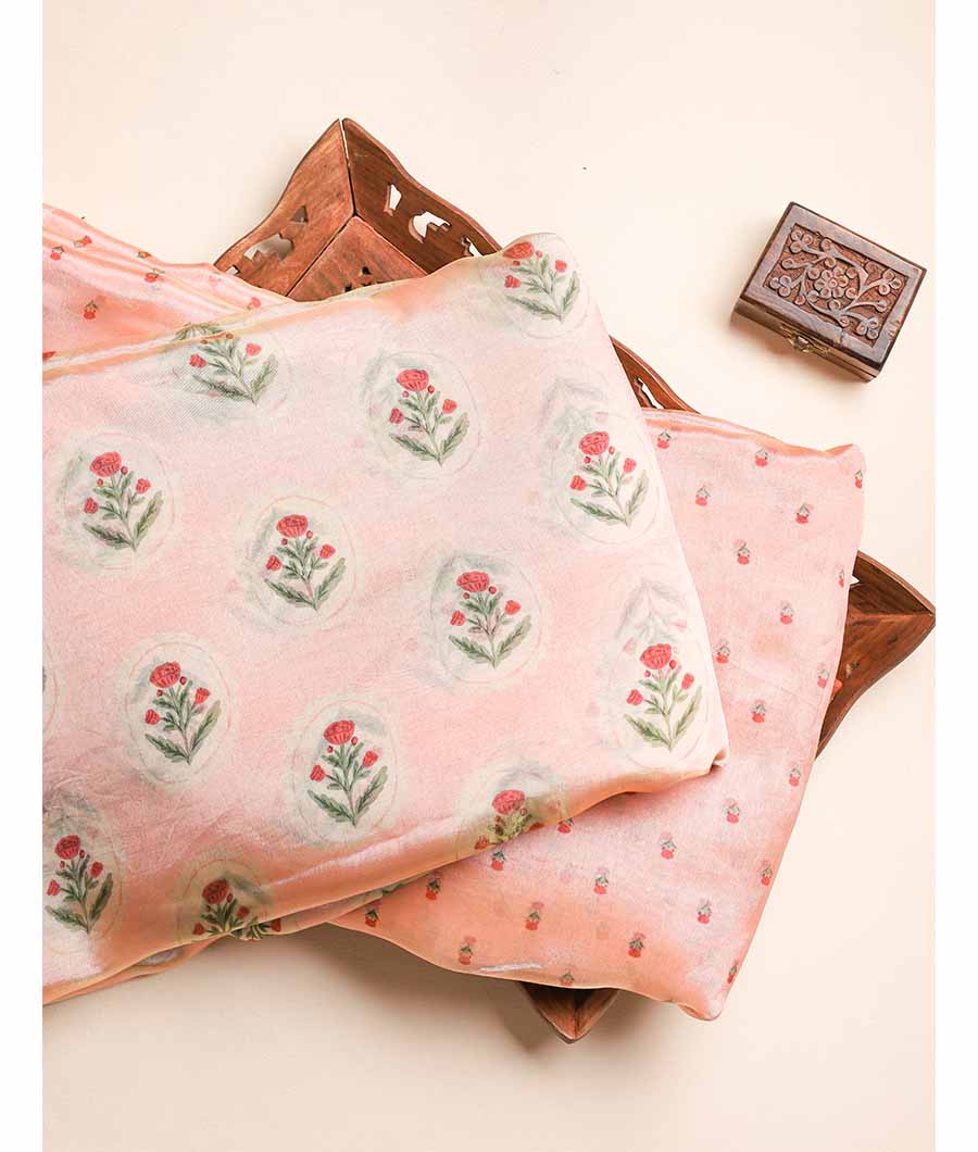 MALAI TISSUE SILK PRINTED FABRIC