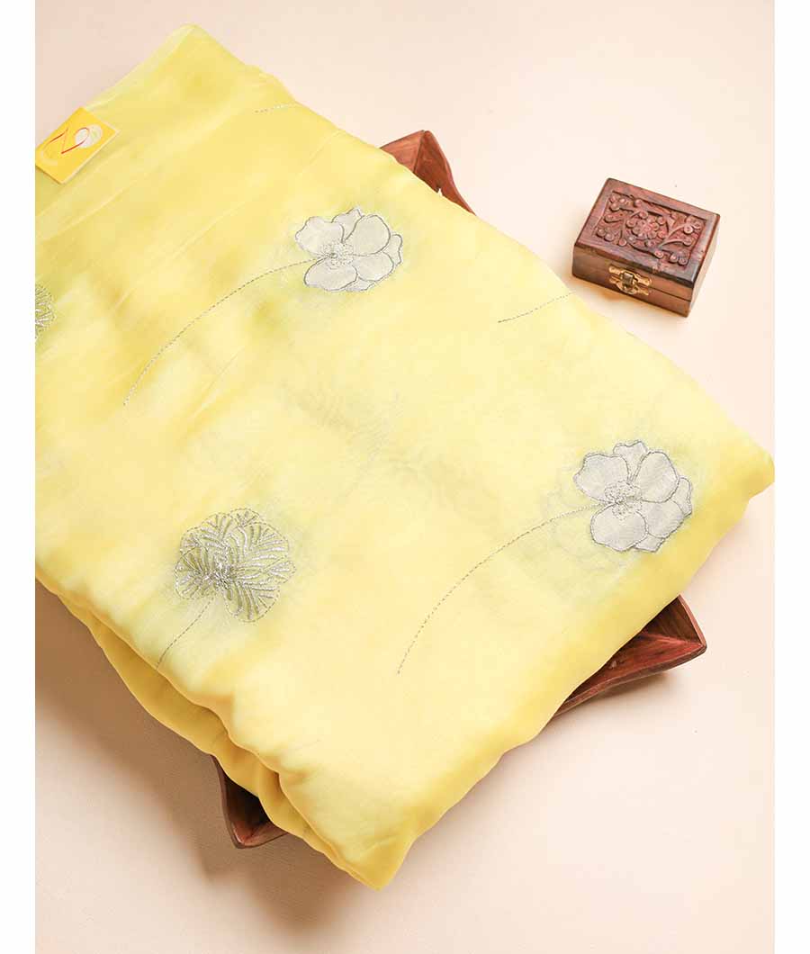 MUL CHANDERI EMBROIDERY FABRIC