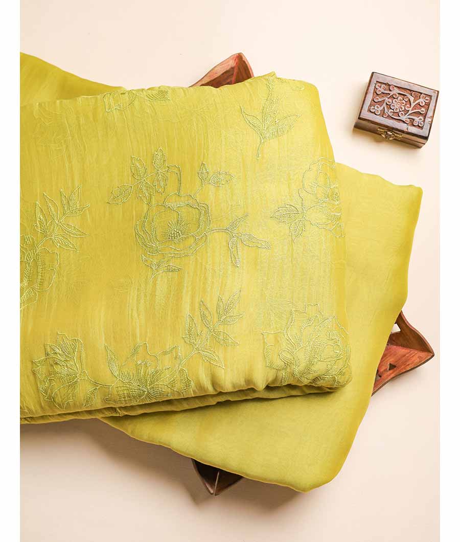 MUL CHANDERI EMBRIODERY FABRIC