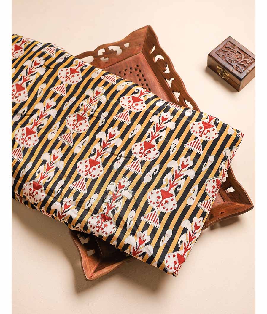 CREPE SILK FOIL PRINT FABRIC