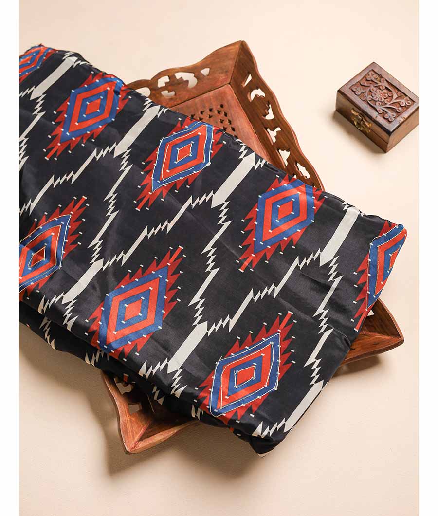 CREPE SILK FOIL PRINT FABRIC