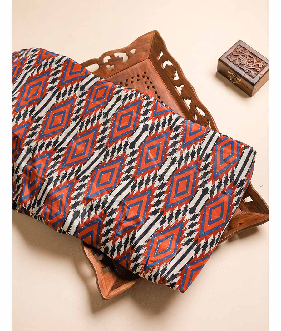 CREPE SILK FOIL PRINT FABRIC