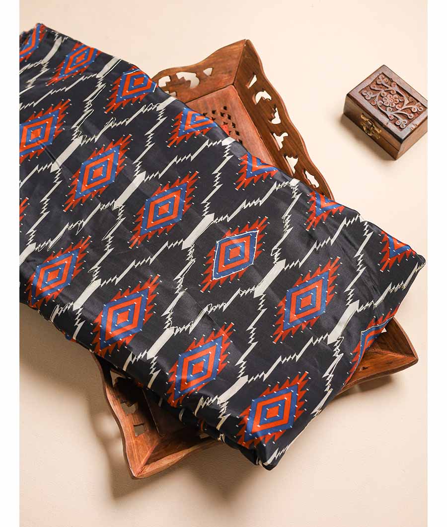 CREPE SILK FOIL PRINT FABRIC