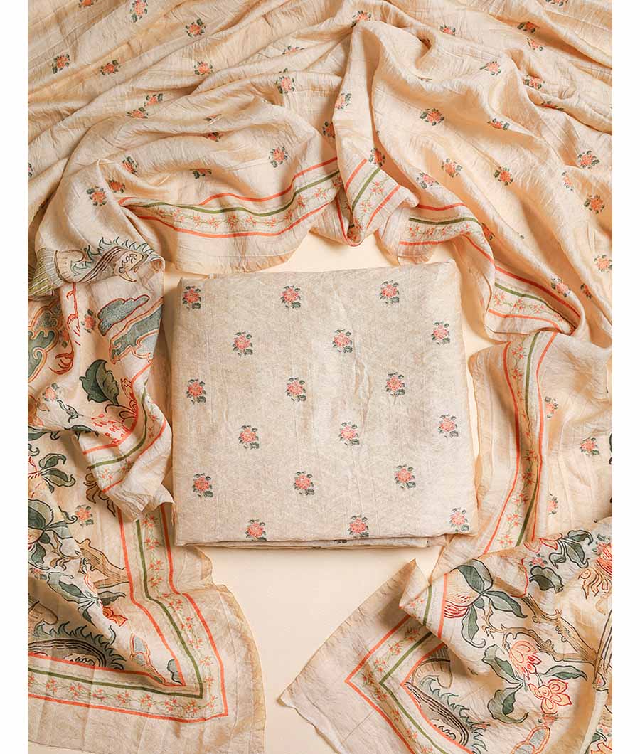 MOGRA CHANDERI SUIT SET