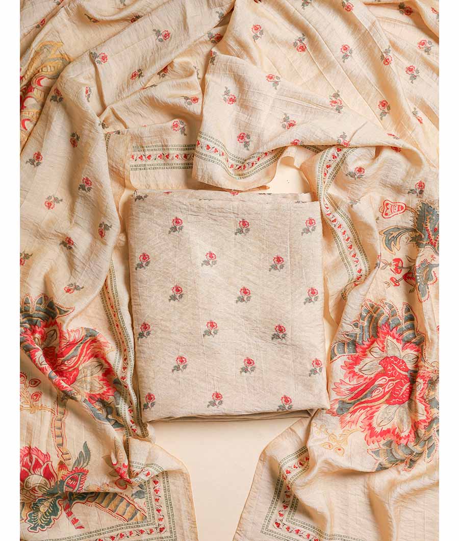 MOGRA CHANDERI SUIT SET