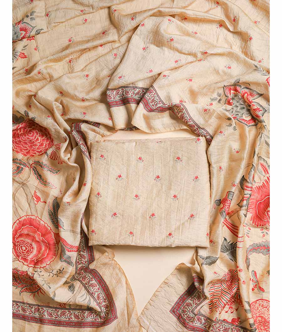 MOGRA CHANDERI SUIT SET