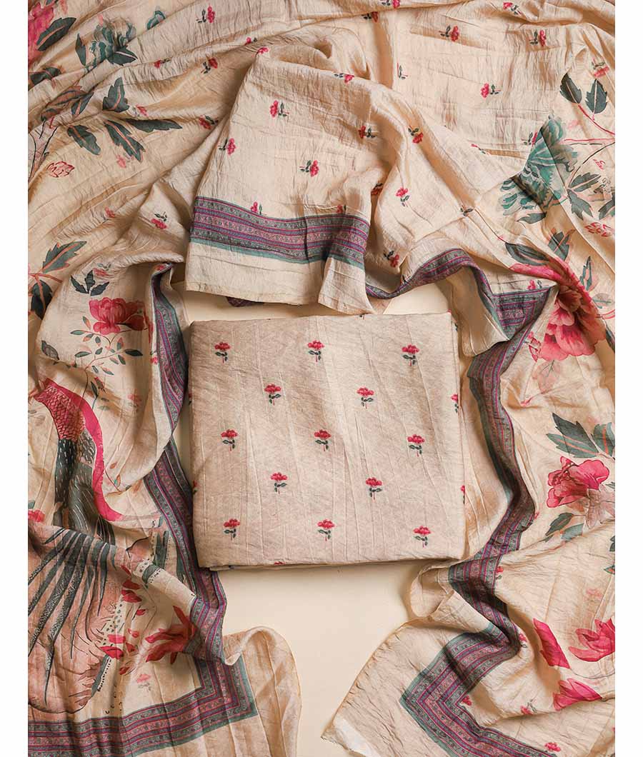 MOGRA CHANDERI SUIT SET