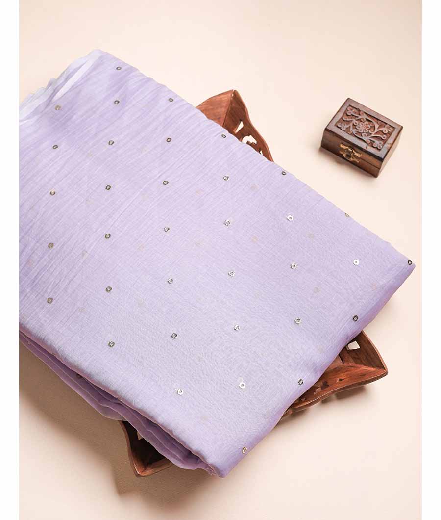 MUL CHANDERI MUKESH WORK FABRIC