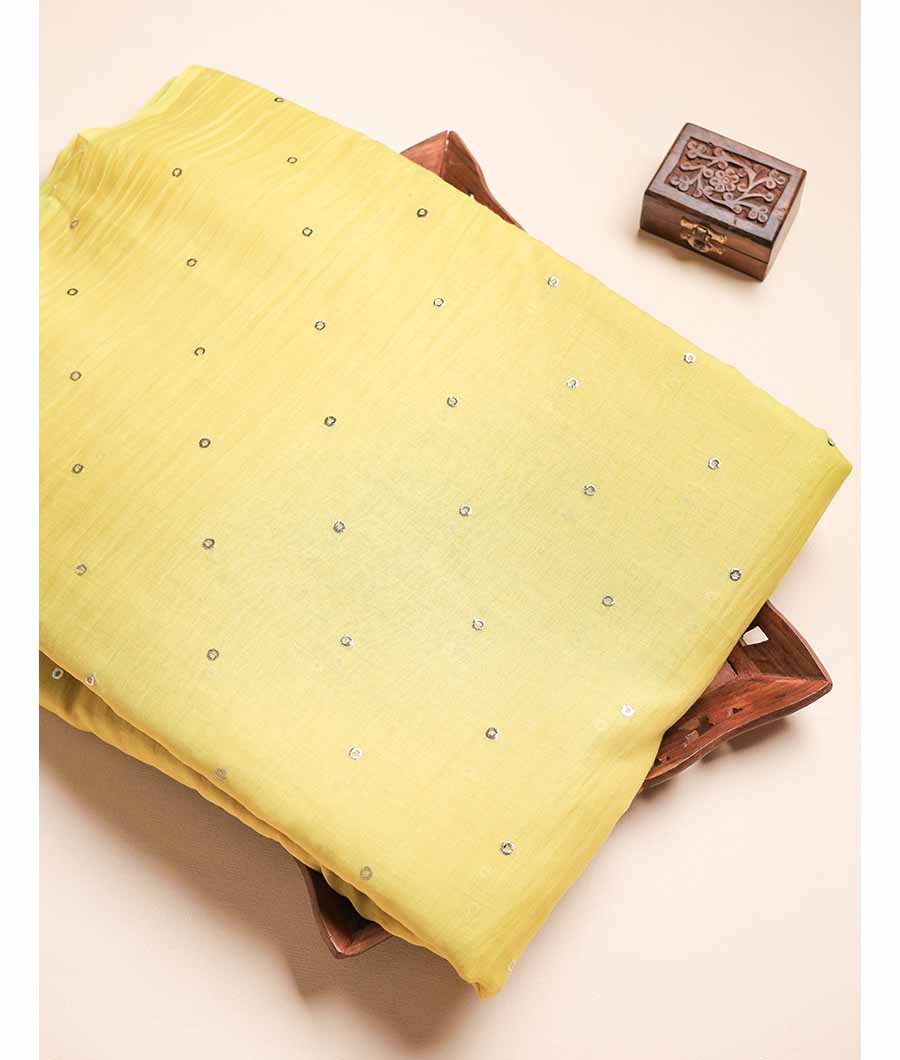 MUL CHANDERI MUKESH WORK FABRIC