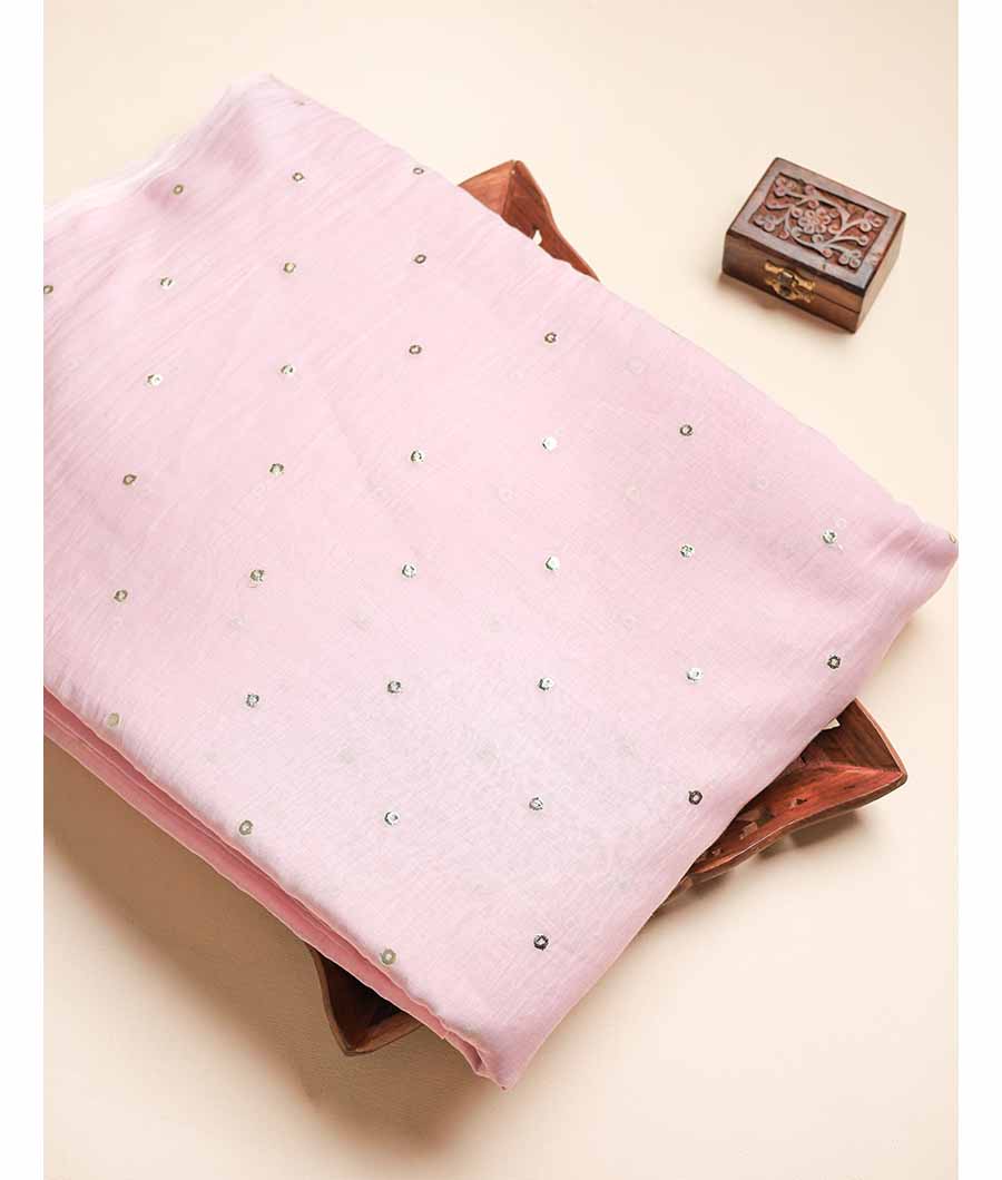 MUL CHANDERI MUKESH WORK FABRIC