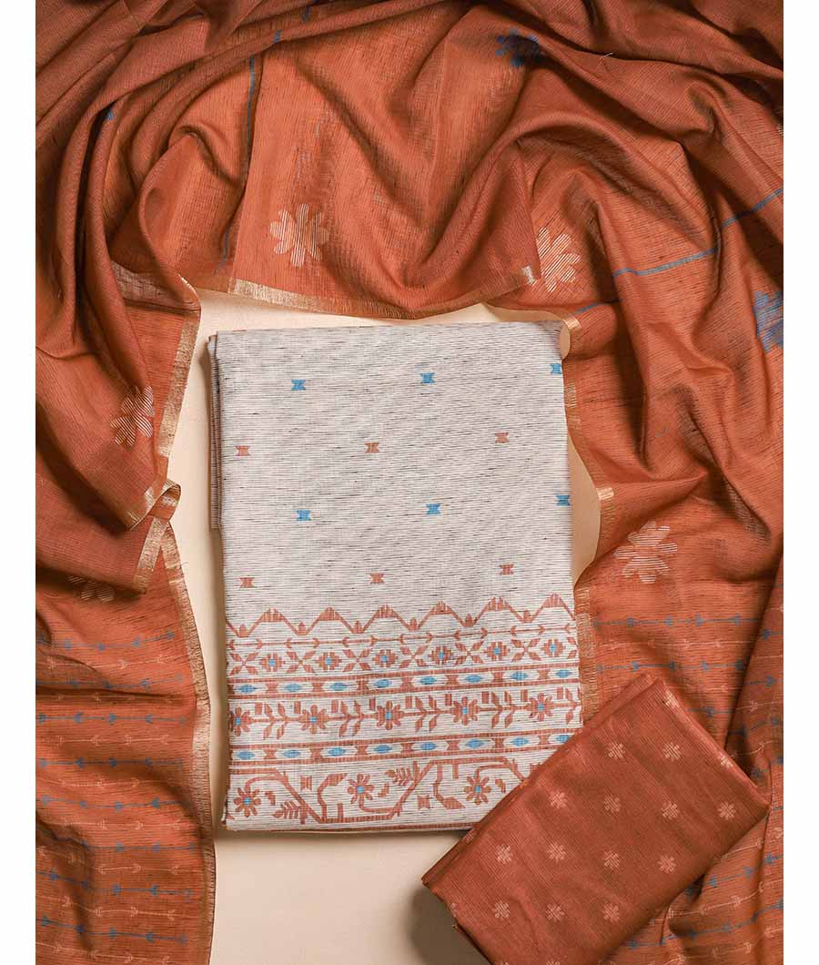 JAMDHANI PRINTED CHANDERI SUIT SET