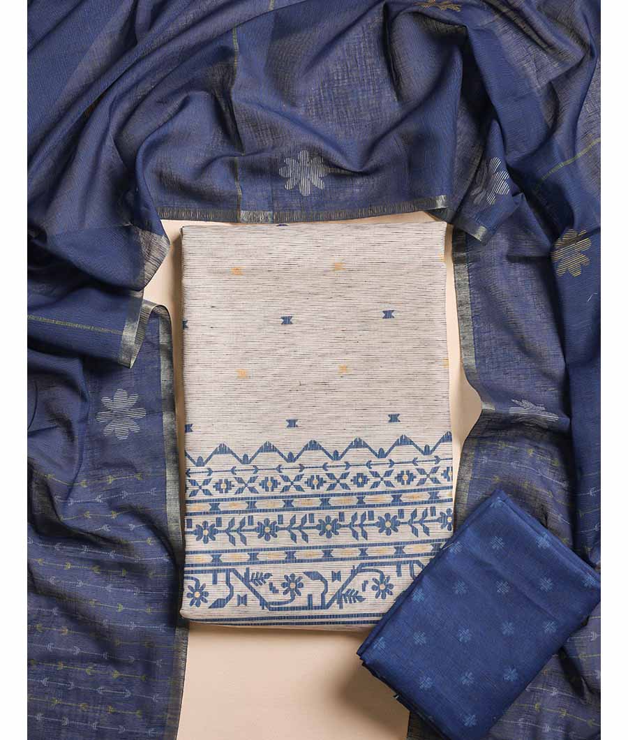 JAMDHANI PRINTED CHANDERI SUIT SET