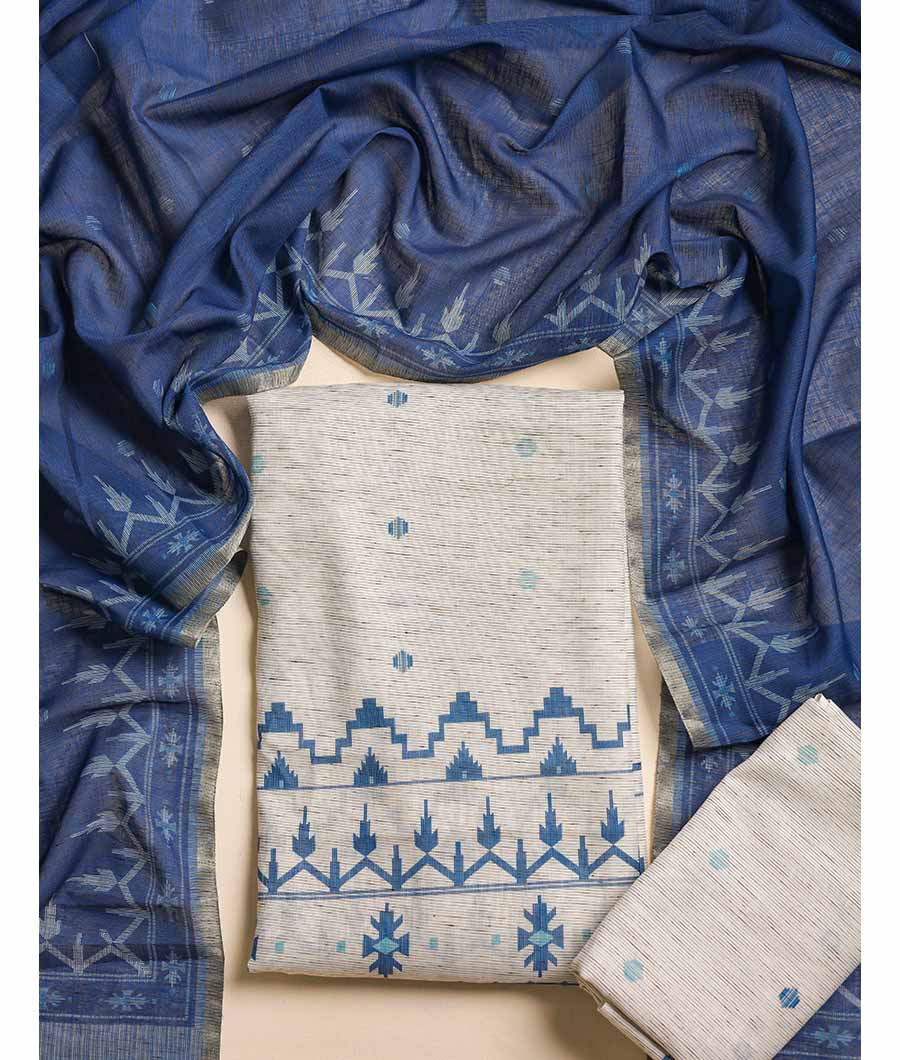 JAMDHANI PRINTED CHANDERI SUIT SET