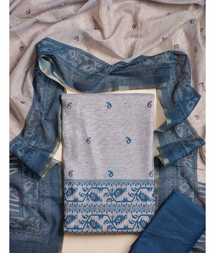 JAMDHANI PRINTED CHANDERI SUIT SET