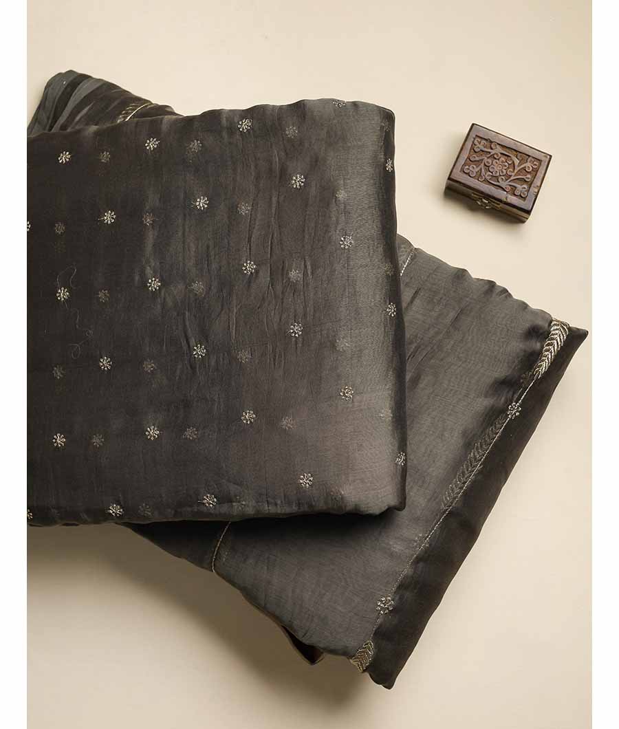 MUL CHANDERI EMBROIDERED FABRICS