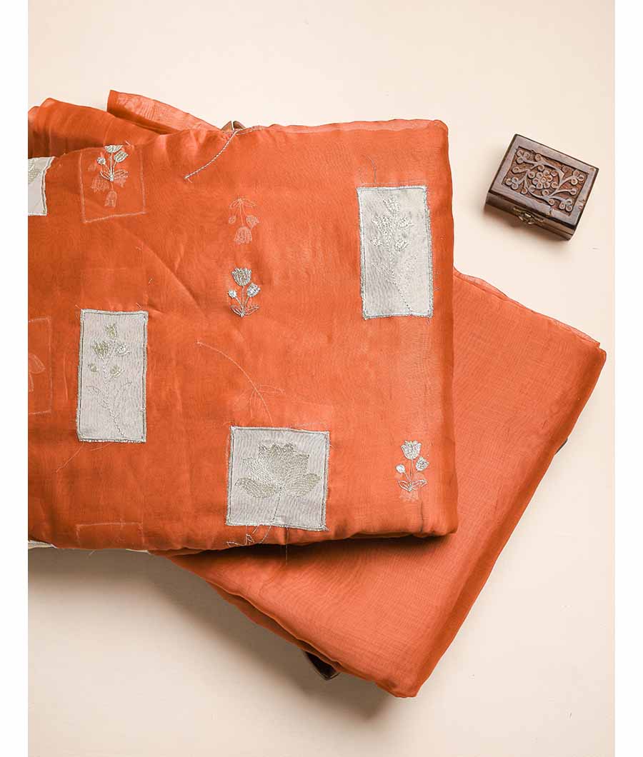 MUL CHANDERI EMBROIDERED & PLAIN FABRICS