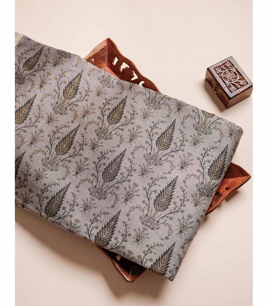 MUL CHANDERI  BLOCK PRINTED FABRIC