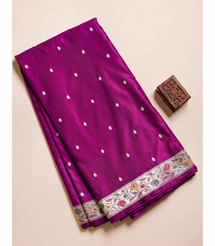 Banarsi gaji silk paithani border fabric
