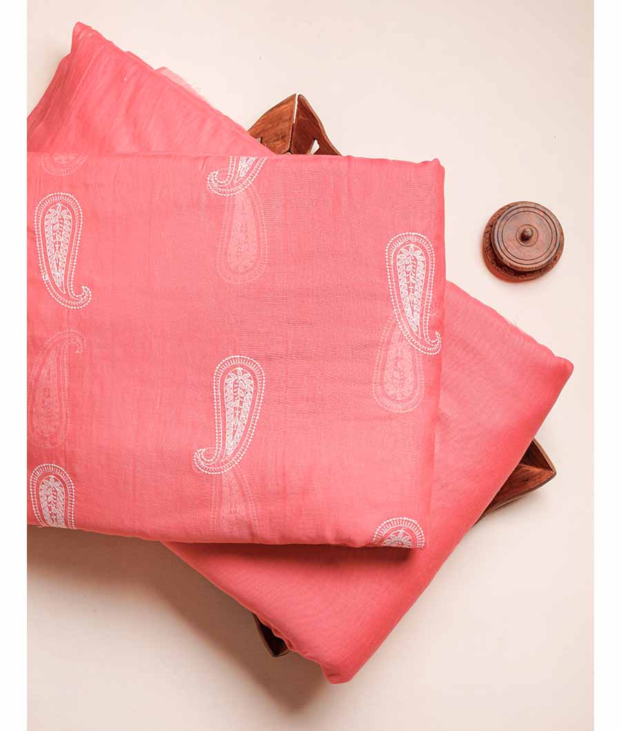 MALAI CHANDERI EMBRIODERY & PLAIN FABRICS