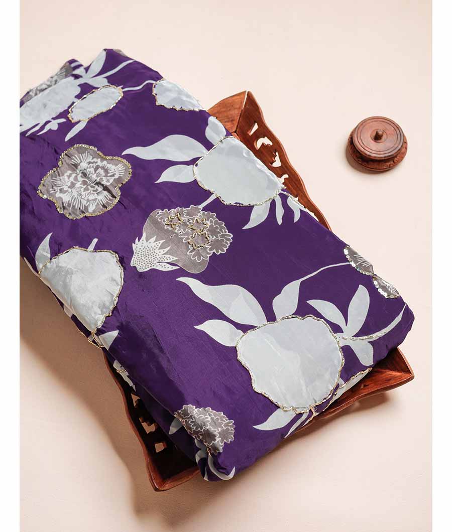 CREPE SILK HAND WORK FABRIC