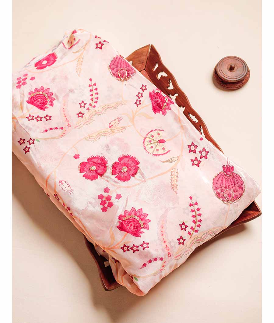 CREPE SILK HAND WORK FABRIC