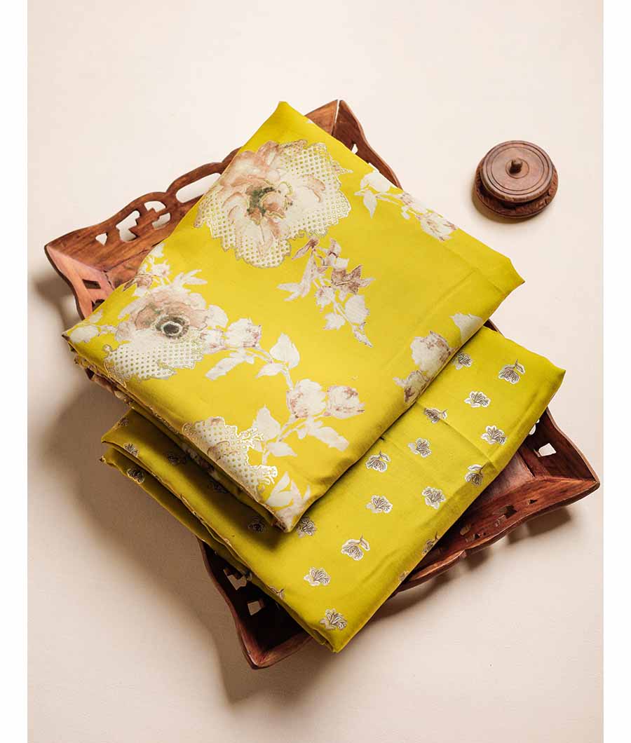 ERI SILK FOIL PRINT FABRIC
