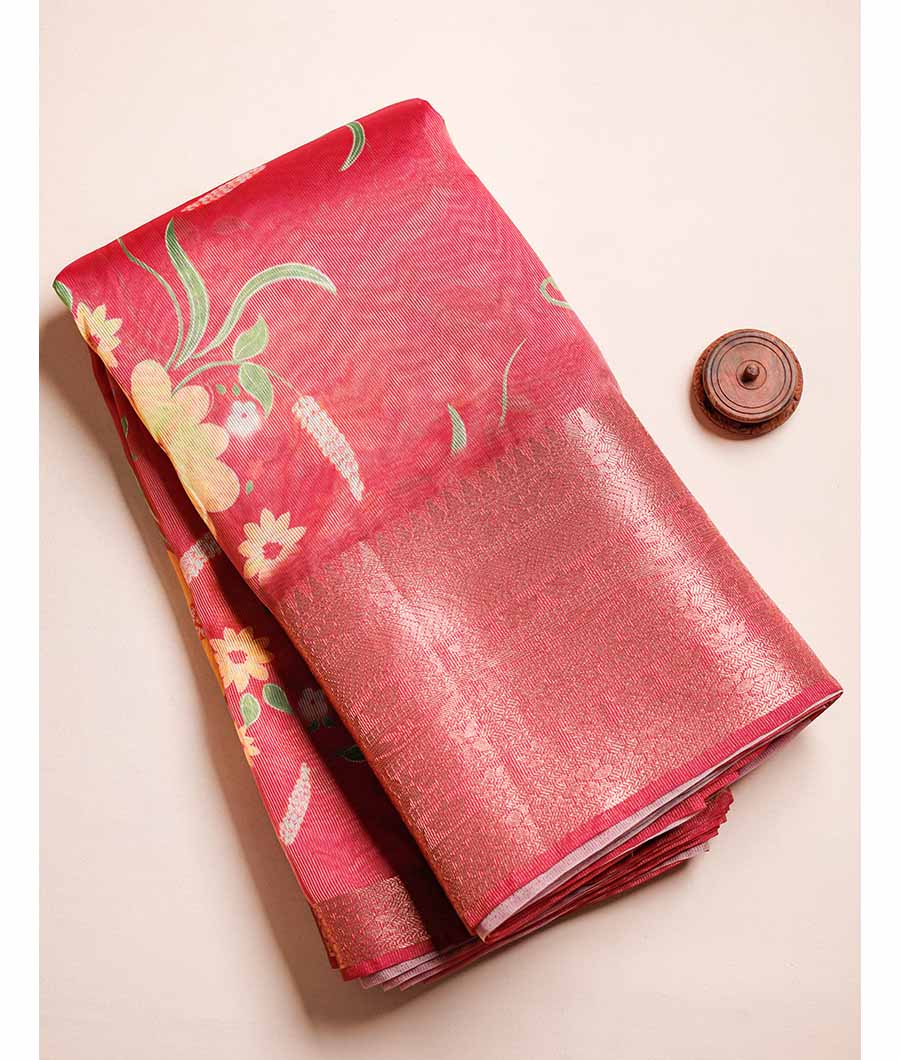 ORGANZA BORDER PRINTED FABRIC