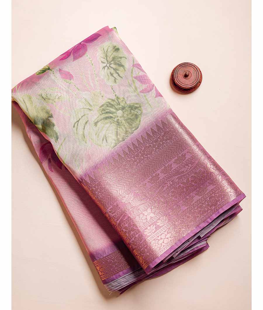 ORGANZA BORDER PRINTED FABRIC