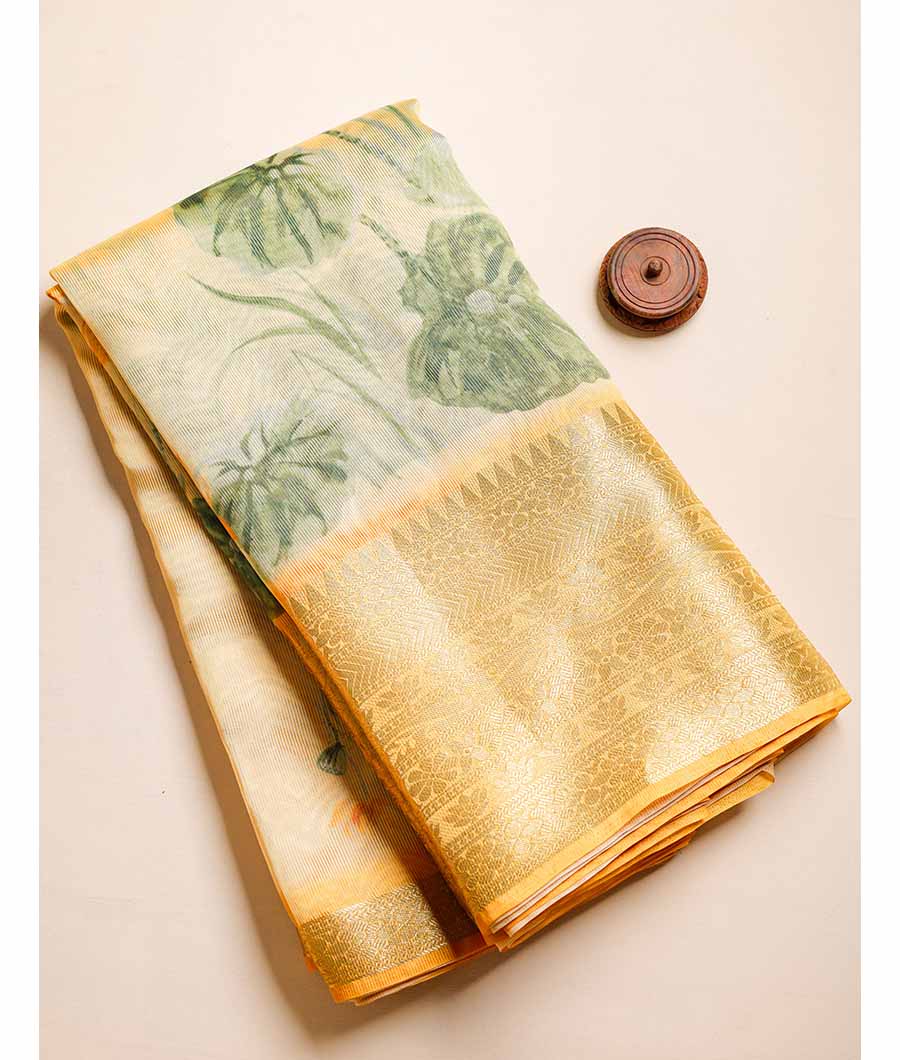 ORGANZA BORDER PRINTED FABRIC