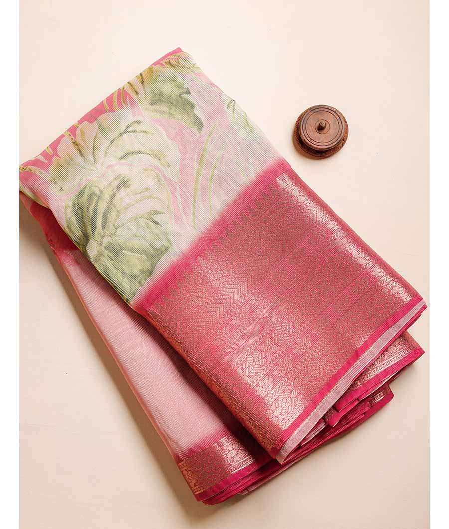 ORGANZA BORDER PRINTED FABRIC