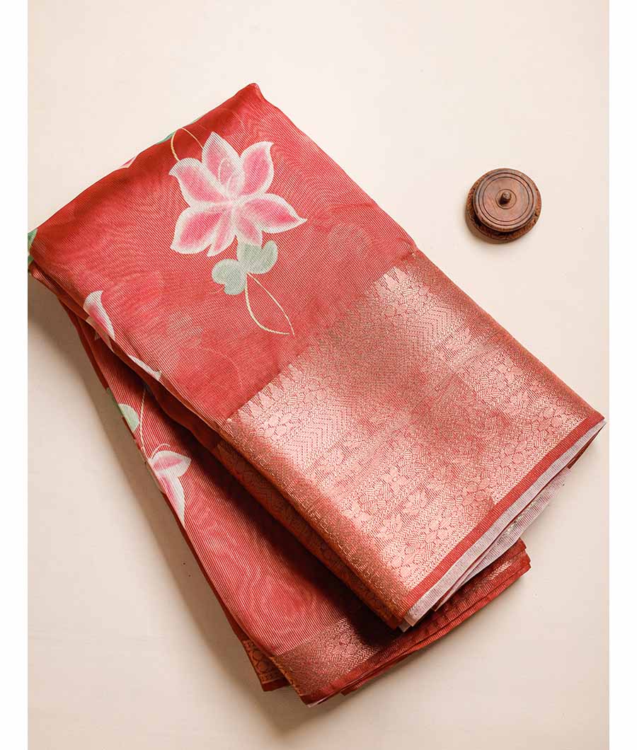 ORGANZA BORDER PRINTED FABRIC