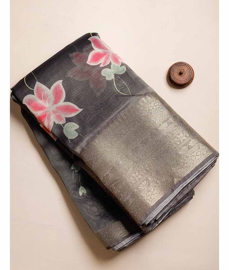 ORGANZA BORDER PRINTED FABRIC