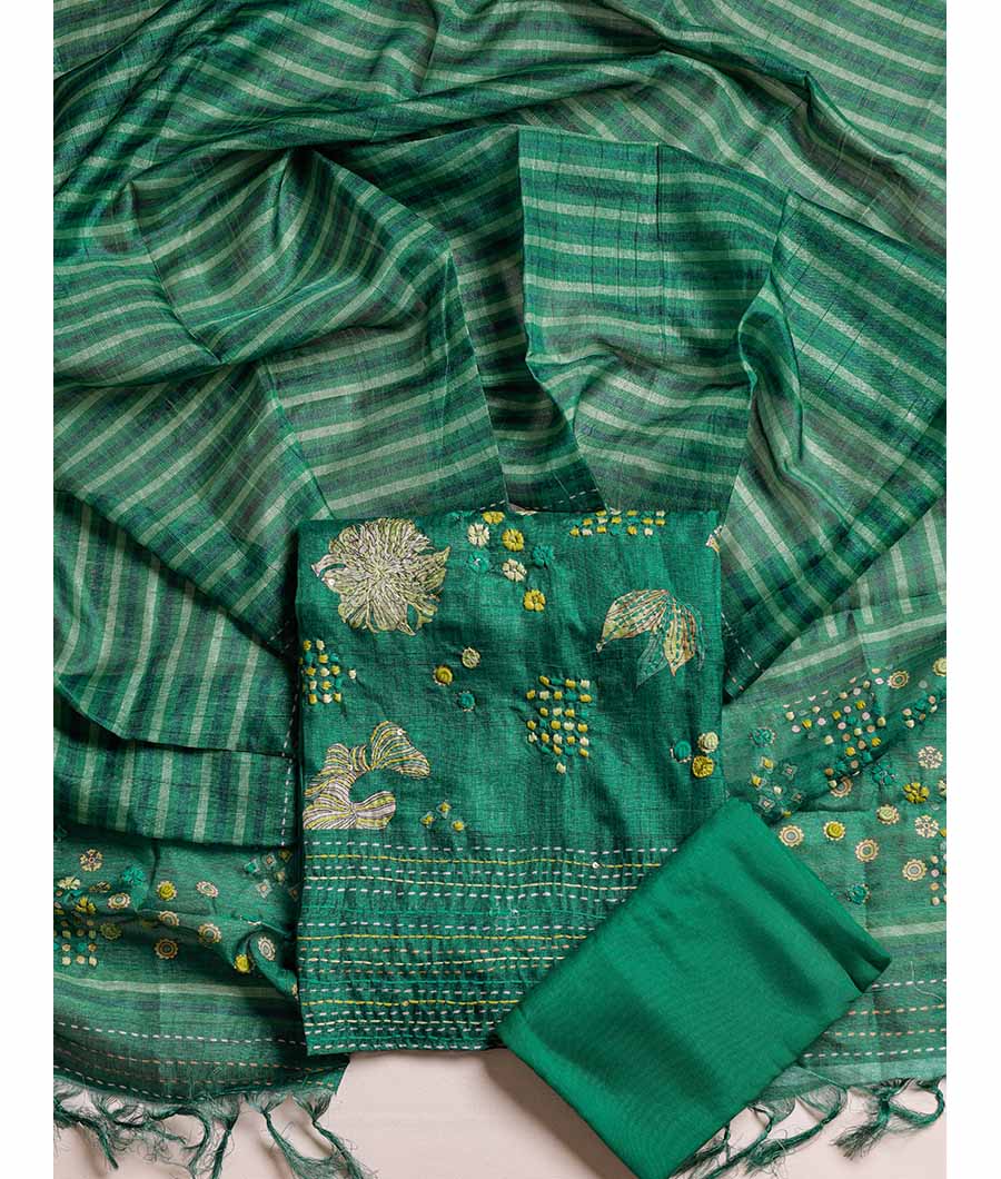 TUSSAR EMBROIDERED SUIT SET