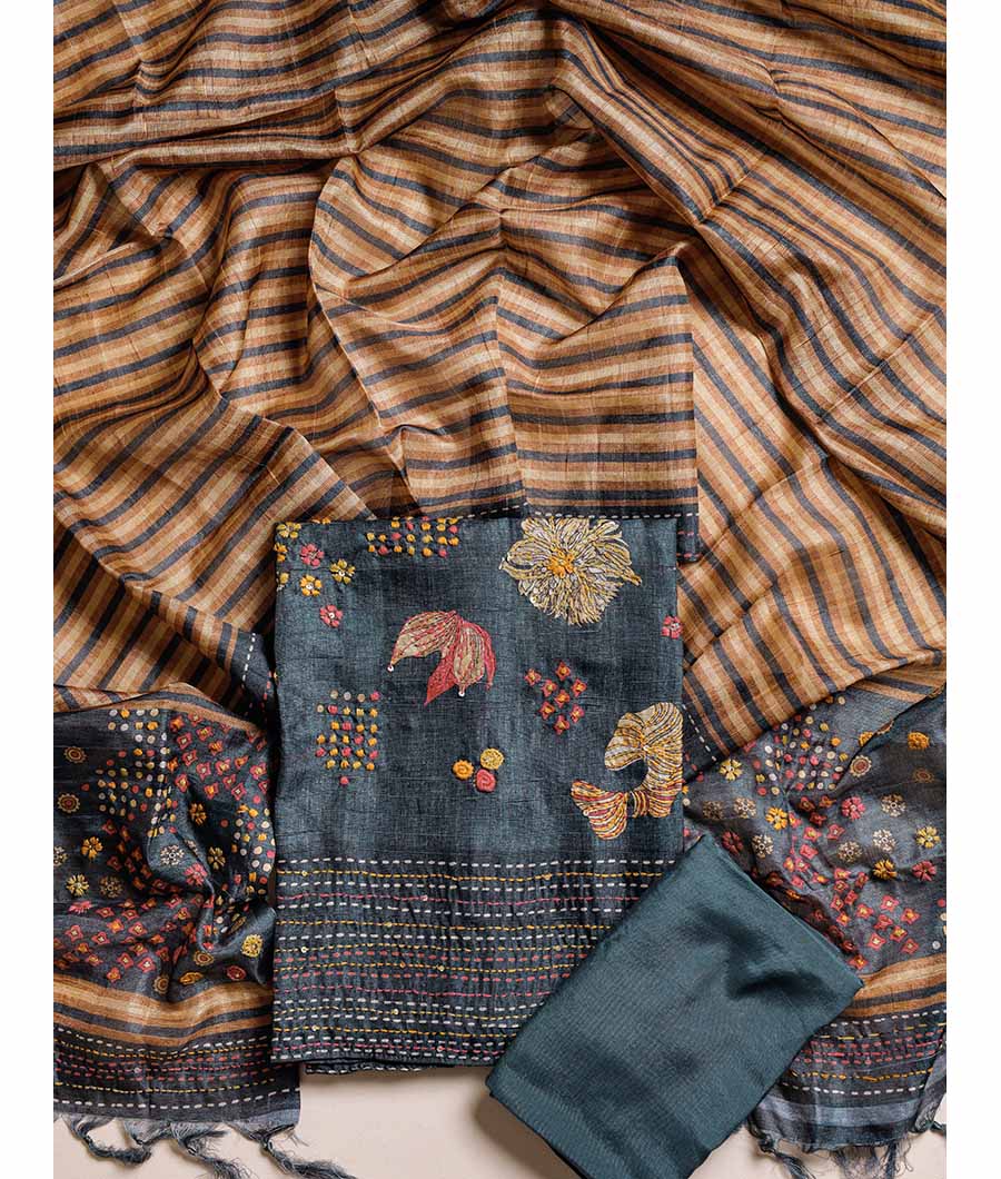 TUSSAR EMBROIDERED SUIT SET