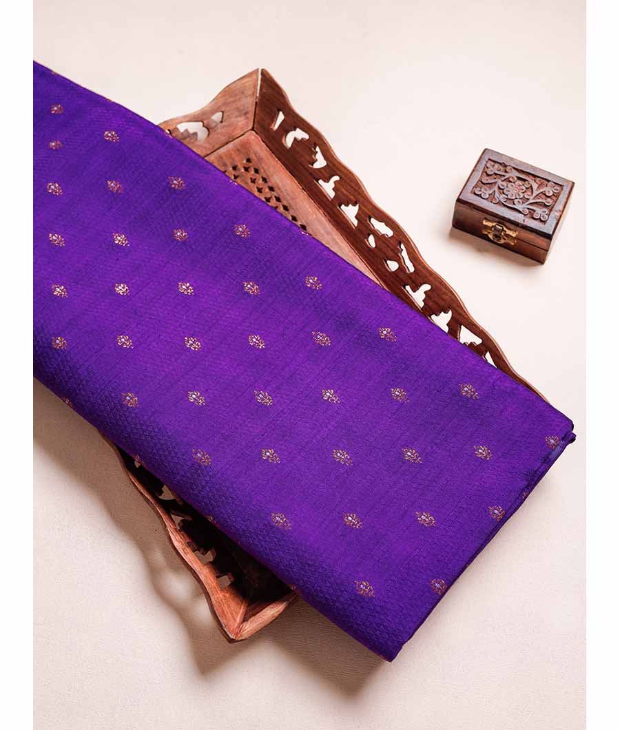 PURE HANDLOOM RAW SILK MEENA BOOTI FABRIC