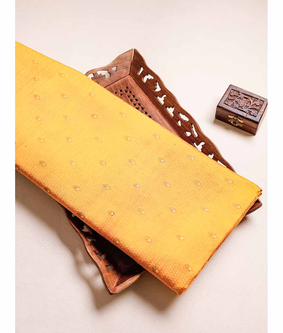 PURE HANDLOOM RAW SILK MEENA BOOTI FABRIC