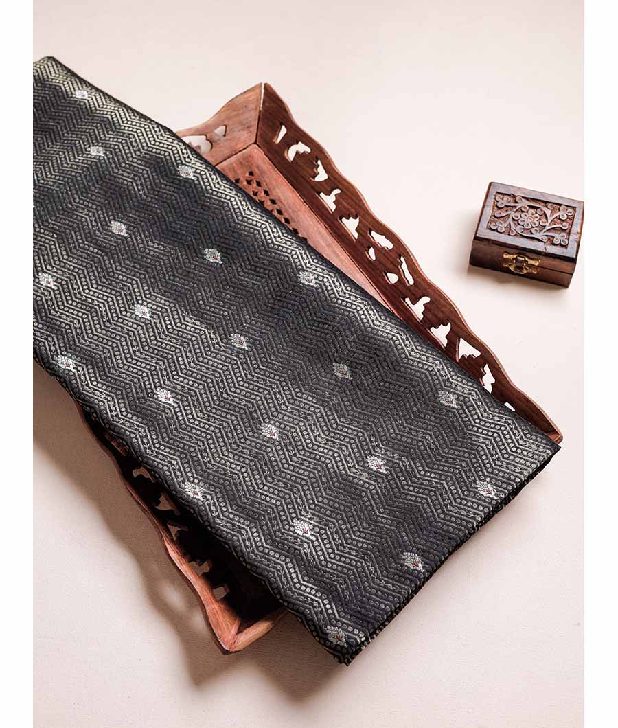 PURE DUPION SILK MEENA BOOTI FABRIC