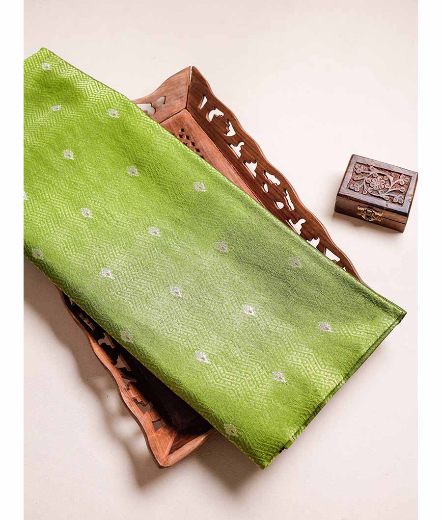 PURE DUPION SILK MEENA BOOTI FABRIC