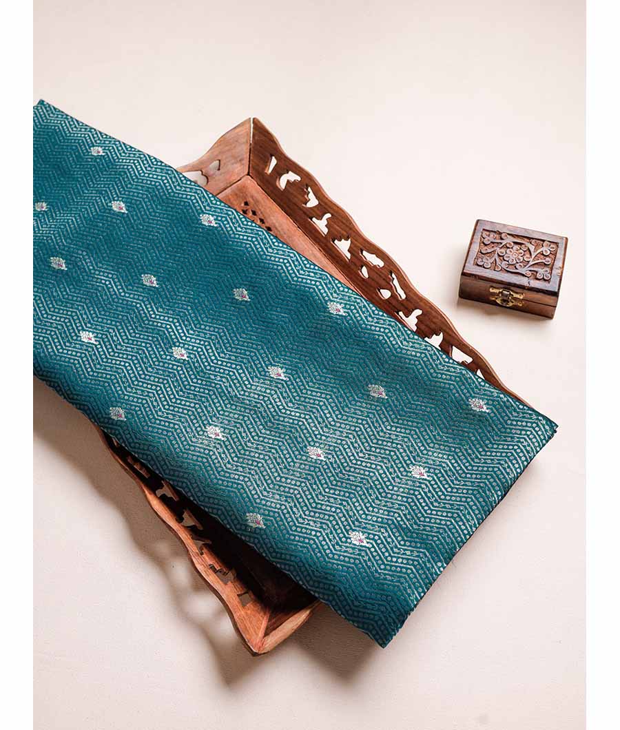 PURE DUPION SILK MEENA BOOTI FABRIC