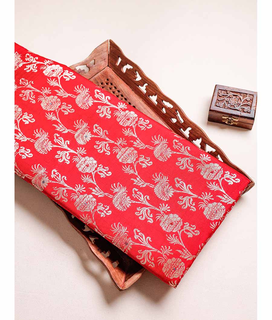 PURE HANDLOOM RAW SILK BANARASI FABRIC