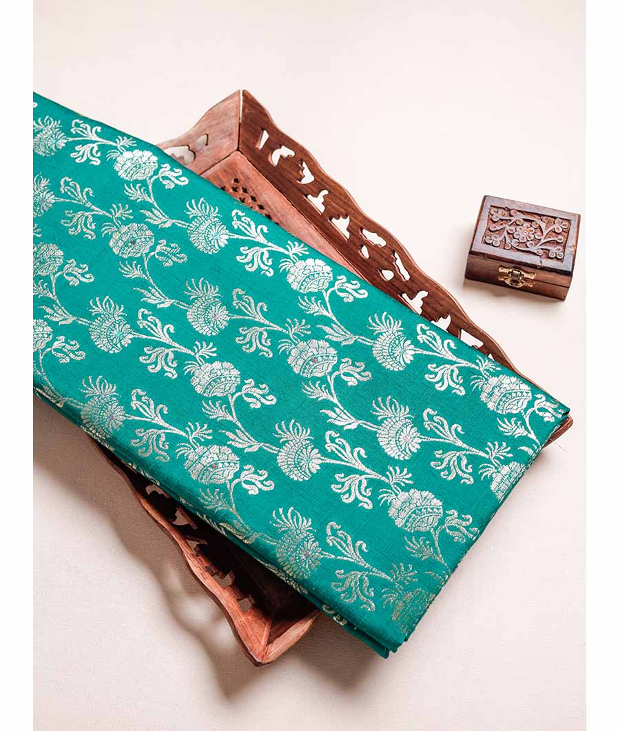 PURE HANDLOOM RAW SILK BANARASI FABRIC