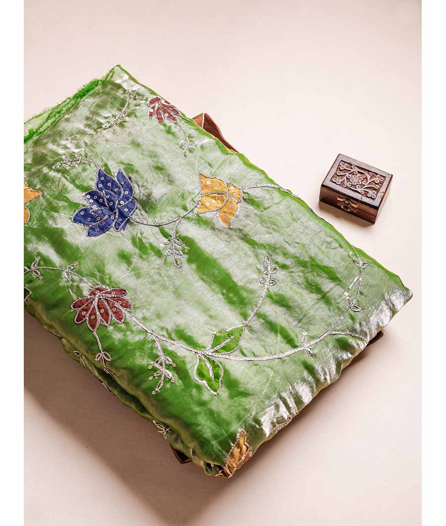 TISSUE SILK EMBROIDERED FABRIC