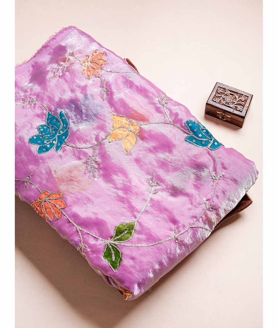 TISSUE SILK EMBROIDERED FABRIC