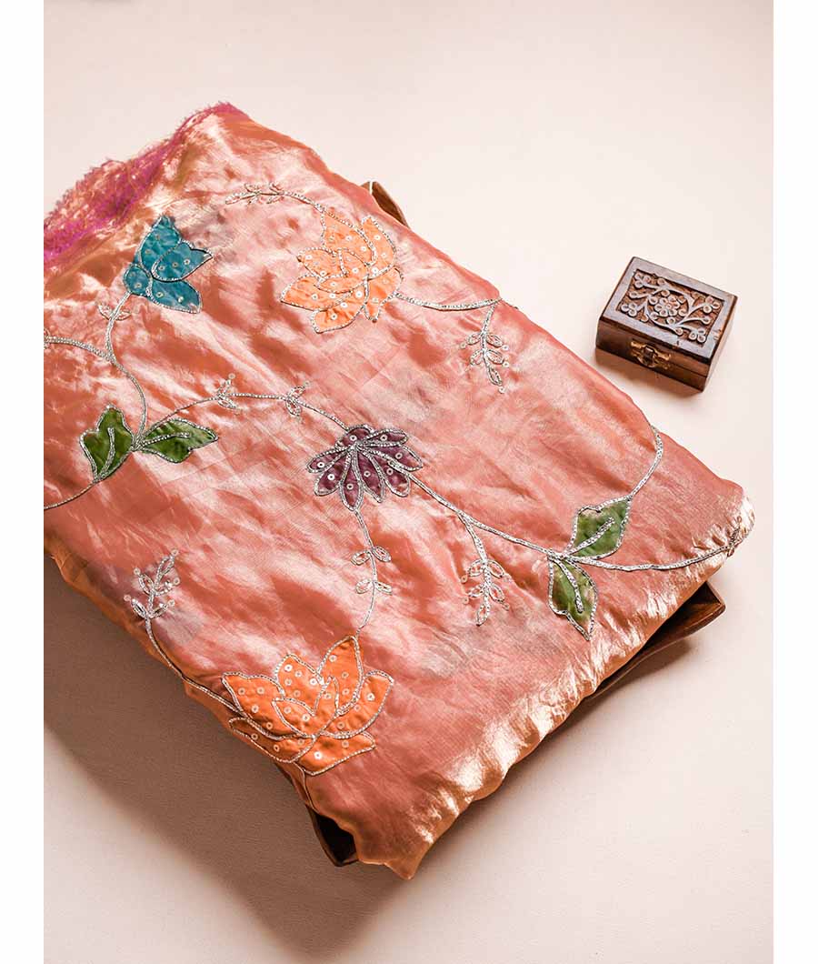 TISSUE SILK EMBROIDERED FABRIC