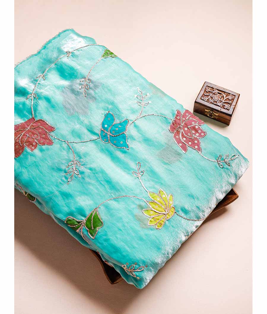 TISSUE SILK EMBROIDERED FABRIC