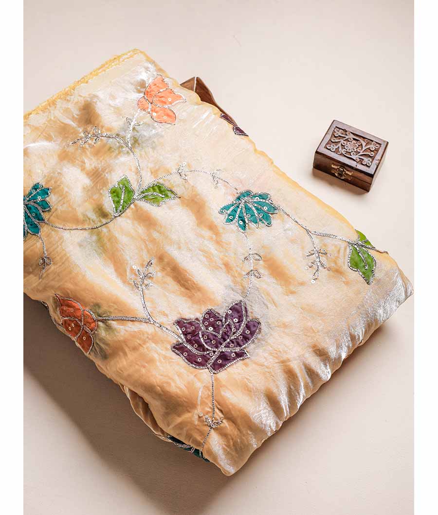 TISSUE SILK EMBROIDERED FABRIC