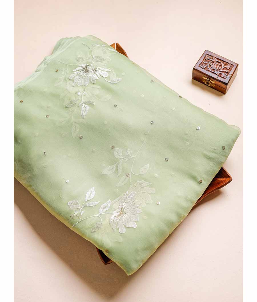 PURE CHIFFON EMBROIDERED FABRIC