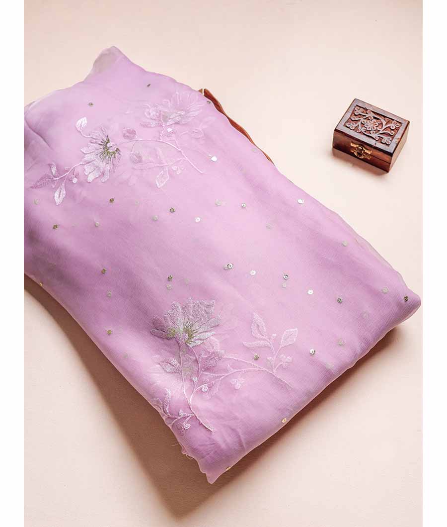 PURE CHIFFON EMBROIDERED FABRIC