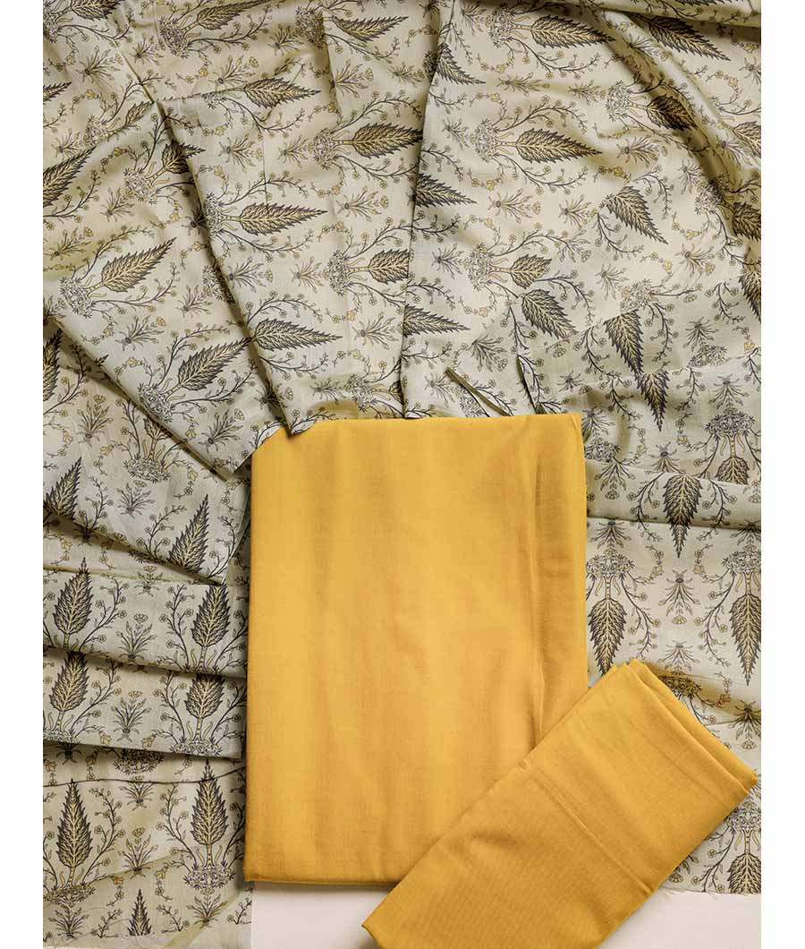 COTTON SUIT SET WITH MALAI CHANDERI DUPATTA