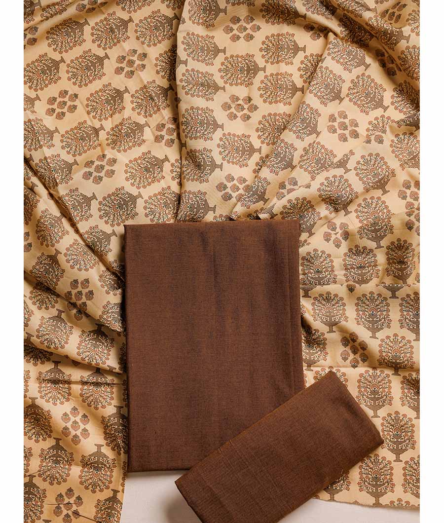 COTTON SUIT SET WITH MALAI CHANDERI DUPATTA